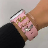 Personalized Name Silicone Watch Band Charm for Smart Watch