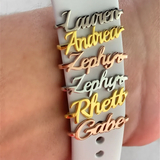 Personalized Name Silicone Watch Band Charm for Smart Watch
