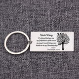 Personalized Stainless Steel Godfather Keychain