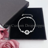 Projection Photo Flower Bracelet for Couples