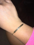 Duoying Name Bracelets Personalized Engraved Adjustable Slider Clasp Bracelet