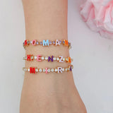 Colorful Enamel Bracelet Personalized Say My Name Tennis Chain Bracelet