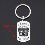 Aunt Dog Tag Keychain: Killing It