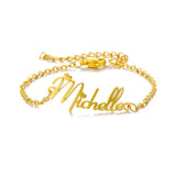Personalized Name Bracelets for Women Stainless Steel Chain Bracelet