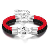 Couple Bracelets Heart Wing Charm Magnetic Clasps Lock Key