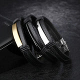 Custom Engraved Name Bar Bracelet for Men Stainless Steel ID Jewelry