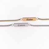 Name Bracelet Stainless Steel For Men Women Adjustable Box Chain
