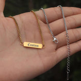Name Bracelet Stainless Steel For Men Women Adjustable Box Chain