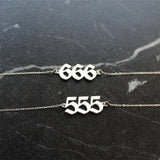 Old English Number Bracelet Stainless Steel Year Pulseiras Masculina