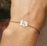 Old English Number Bracelet Stainless Steel Year Pulseiras Masculina