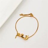 Personalized Stainless Steel Arabic Name Bangle Bracelet for Women