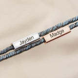 Personalized Magnetic Couple Bracelet with Engraved Name
