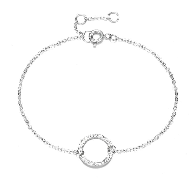 18K Personalized Chain Bracelets Women Round Bangle Stainless Steel