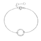 18K Personalized Chain Bracelets Women Round Bangle Stainless Steel