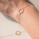 18K Personalized Chain Bracelets Women Round Bangle Stainless Steel