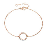 18K Personalized Chain Bracelets Women Round Bangle Stainless Steel