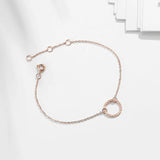 18K Personalized Chain Bracelets Women Round Bangle Stainless Steel