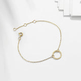 18K Personalized Chain Bracelets Women Round Bangle Stainless Steel