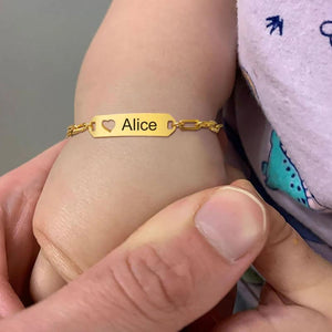 Engravable Name ID Bar Bracelet Stainless Steel Chain Personalized Gift