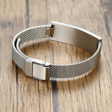 Medical Alert Mesh Bracelet ID Diabetic Women Men Allergy Emergency
