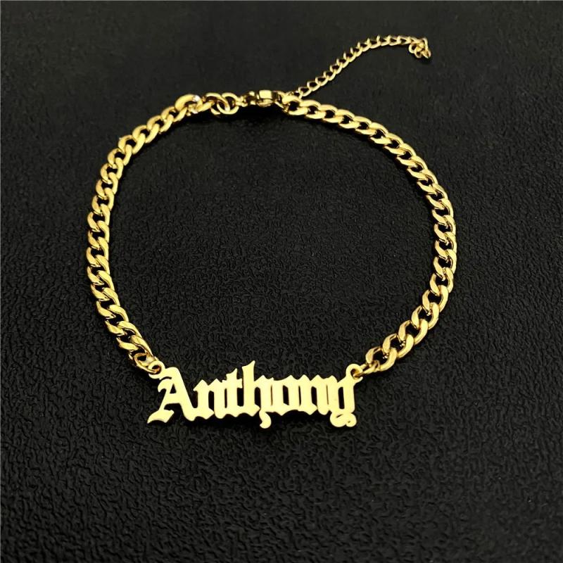 Personalized Name Bracelet 5mm NK Chain Stainless Steel Men Women