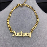 Personalized Name Bracelet 5mm NK Chain Stainless Steel Men Women