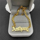 Personalized Name Bracelet 5mm NK Chain Stainless Steel Men Women
