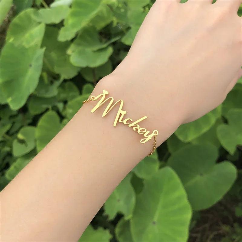 Personalized Name Bracelet O Chain Stainless Steel Jewelry for Women
