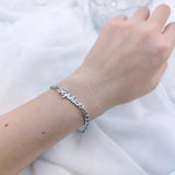 Dainty Name Bracelet Stainless Steel Chain Personalized Bracelet