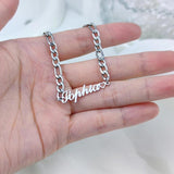 Dainty Name Bracelet Stainless Steel Chain Personalized Bracelet