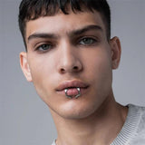 Gothic Geometric Beast Tooth Lip Clip Set