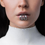 Gothic Geometric Beast Tooth Lip Clip Set