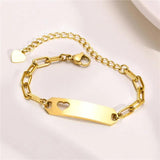Personalized Stainless Steel Newborn Name Bracelet for Babies