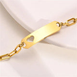 Personalized Stainless Steel Newborn Name Bracelet for Babies
