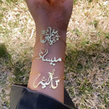 Arabic Name Bracelet BFF Men Stainless Steel Personalized Name Bracelet