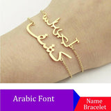 Arabic Name Bracelet BFF Men Stainless Steel Personalized Name Bracelet