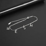 Sipuris Letter Bracelet Stainless Steel Personalized Name Jewelry