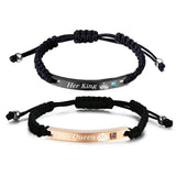 Personalized Couple Bracelet Nylon Braided Name Date Bracelet