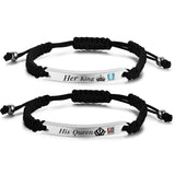 Personalized Couple Bracelet Nylon Braided Name Date Bracelet