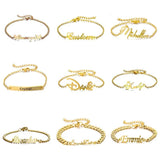 Personalized Stainless Steel Cuban Chain Name Bracelet for Women