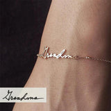 Handwriting Bracelet Personalized Memorial Signature Wedding Jewelry Keepsake