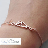 Handwriting Bracelet Personalized Memorial Signature Wedding Jewelry Keepsake