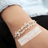 Handwriting Bracelet Personalized Memorial Signature Wedding Jewelry Keepsake