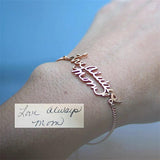 Handwriting Bracelet Personalized Memorial Signature Wedding Jewelry Keepsake