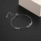 Fishhook Personalized Bracelet Multi-name Family Bangle Gift Stainless Steel