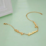 Fishhook Personalized Bracelet Multi-name Family Bangle Gift Stainless Steel