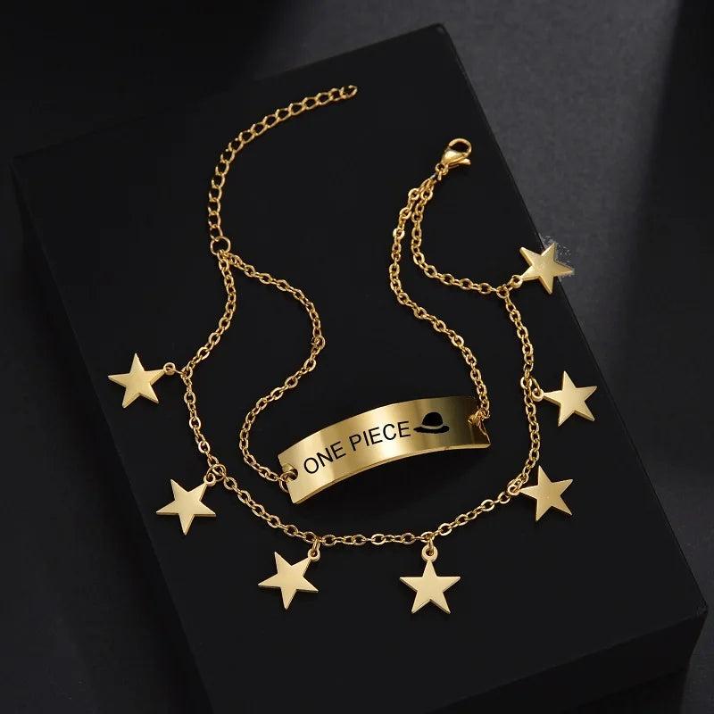 Personalized Double Layer Bracelet with Star Pendant
