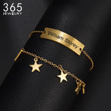 Personalized Double Layer Bracelet with Star Pendant