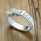 Rubber Brands Silicone Bracelet Men Slide Adjustable Medical Alert Sign