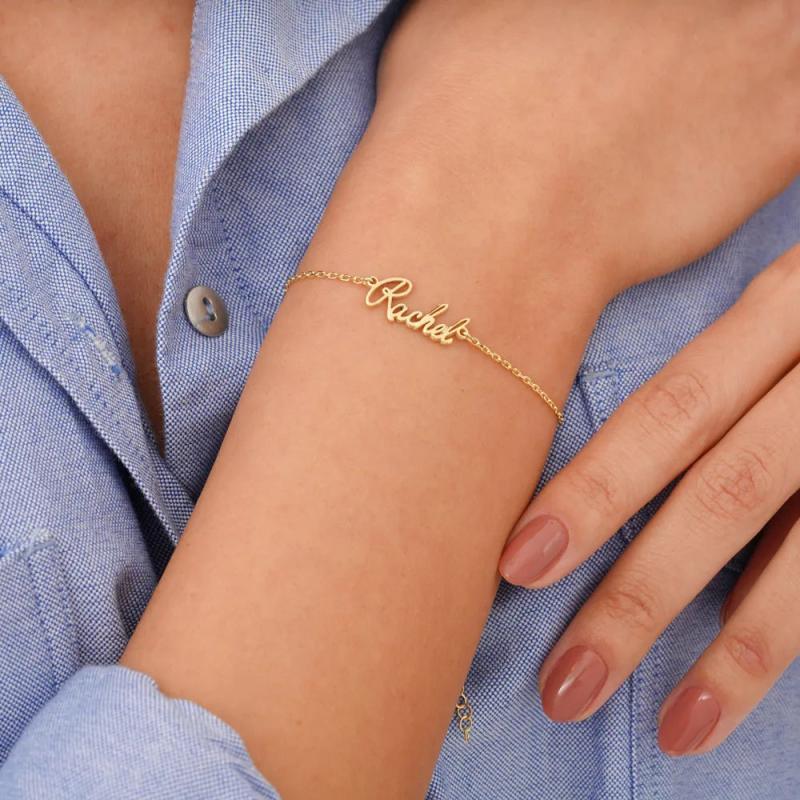 Custom Name Bracelet - Personalized Stainless Steel Jewelry for Her